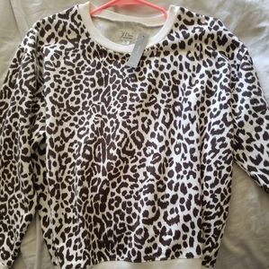 BRAND NEW J CREW LEOPARD SWEATSHIRT